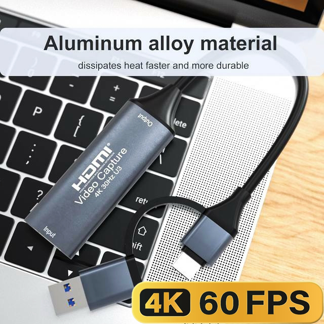 🎥🔥 Capteur HDMI Video 4K HD – ⚡ USB 3.1/Type-C| 🎮 Streaming Pro PS4/PS5/Xbox/PC 🚀 - Image 3