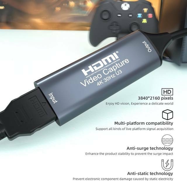 🎥🔥 Capteur HDMI Video 4K HD – ⚡ USB 3.1/Type-C| 🎮 Streaming Pro PS4/PS5/Xbox/PC 🚀 - Image 7