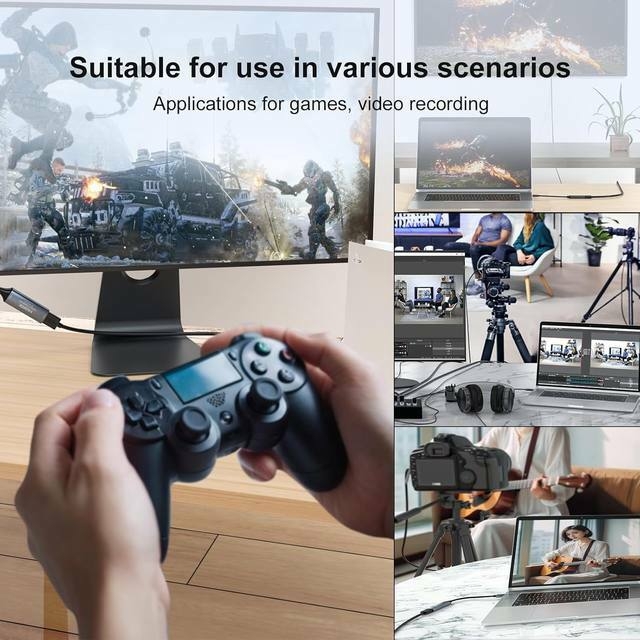 🎥🔥 Capteur HDMI Video 4K HD – ⚡ USB 3.1/Type-C| 🎮 Streaming Pro PS4/PS5/Xbox/PC 🚀 - Image 8