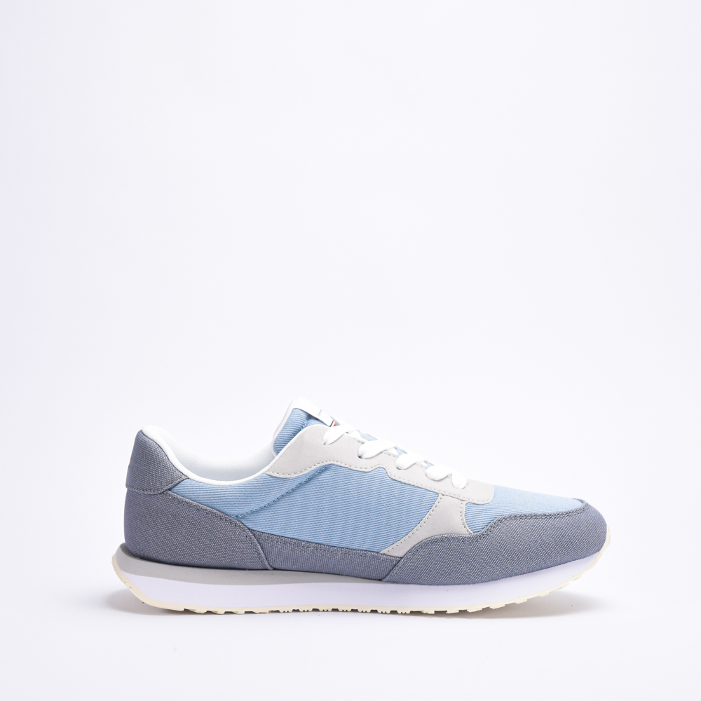  TOMMY FLAG LOW CUT LACE-UP SNEAKER DENIM/GREY - Image 3