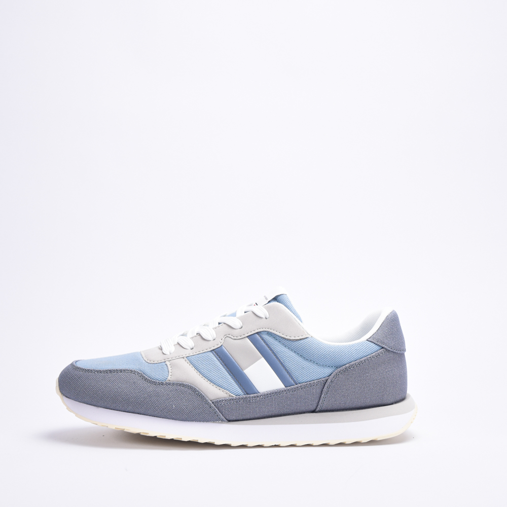  TOMMY FLAG LOW CUT LACE-UP SNEAKER DENIM/GREY - Image 5