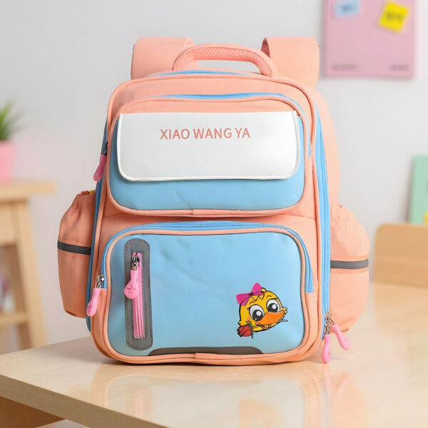 Sac à Dos Scolaire Orthopédique pour Enfants Xiao Wang Ya Bleu et rouge – محفظة مدرسية للأطفال - Image 4