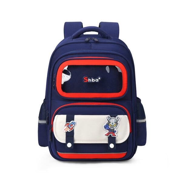 Sac à Dos Enfant Ludique avec Plusieurs Compartiment et un Peluche LM-5122 Bleu Nuit – حقيبة ظهر للأطفال - Image 5