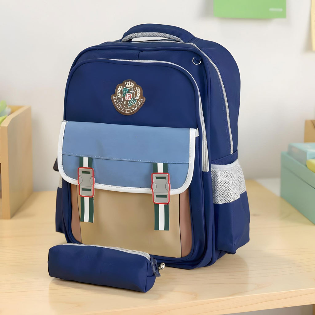 Sac à Dos pour Enfants avec Trousse Assortie KBAG Mauve – حقيبة ظهر مدرسية للأطفال مع مقلمة  - Image 3