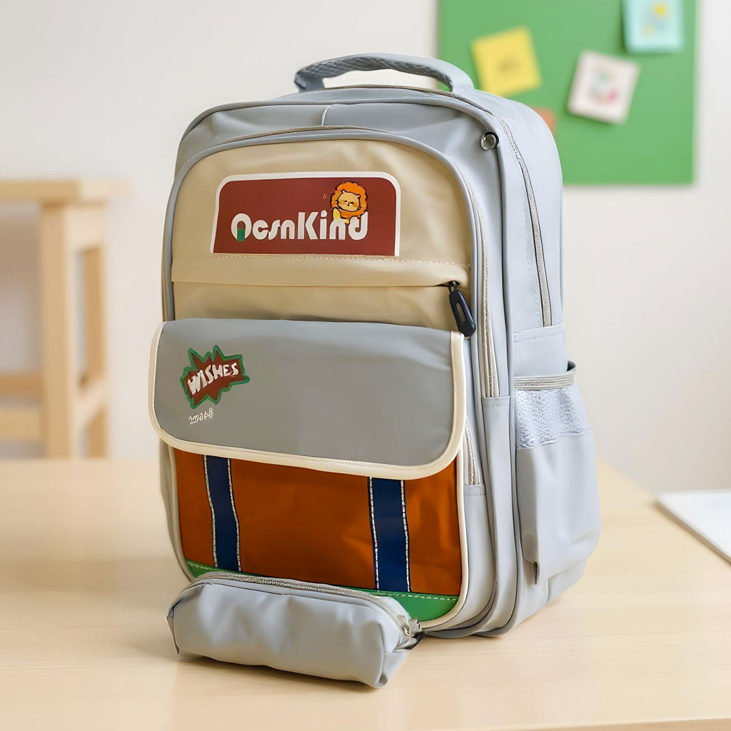 Sac à Dos pour Enfants avec Trousse Assortie 2504 Rose – حقيبة ظهر مدرسية للأطفال مع مقلمة - Image 2