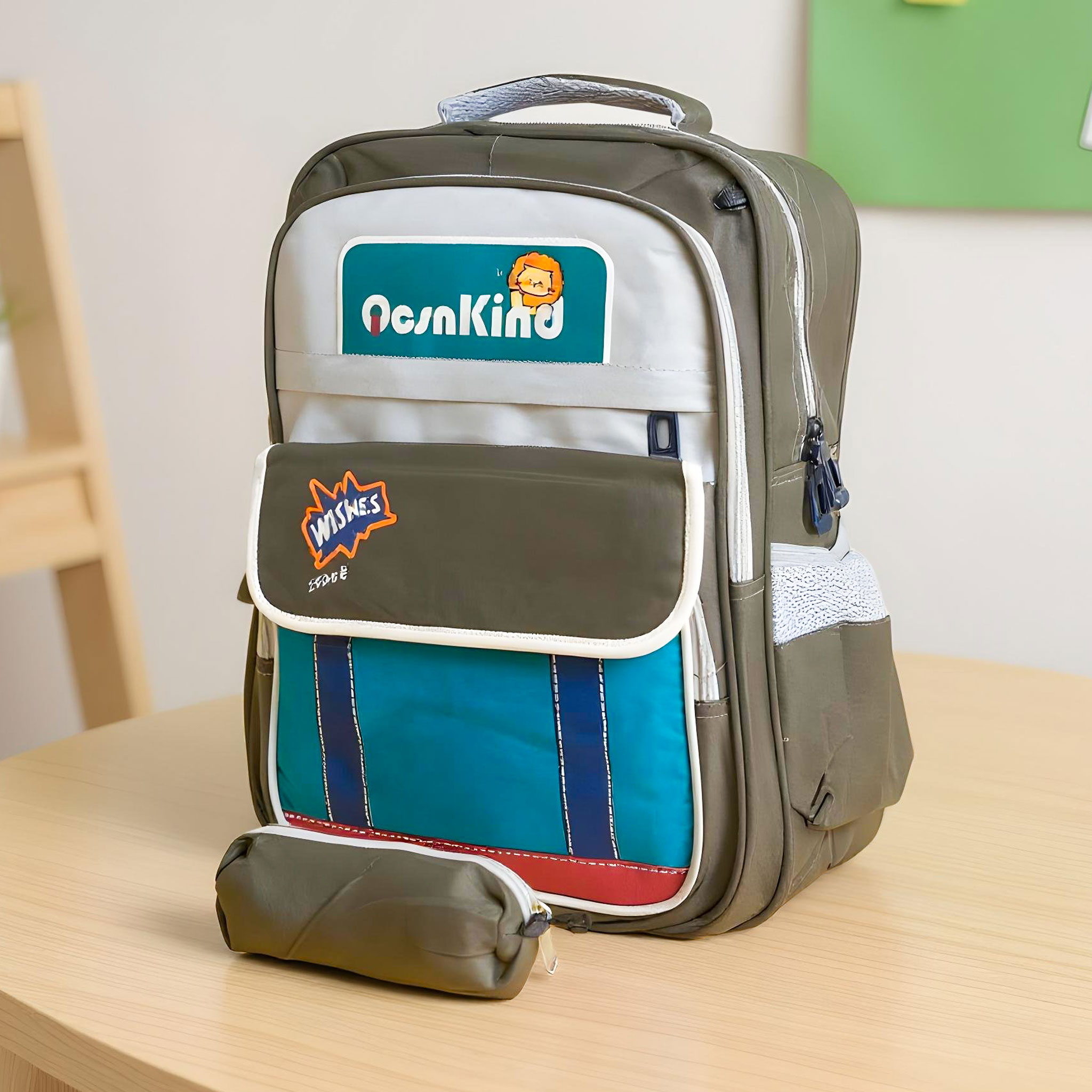 Sac à Dos pour Enfants avec Trousse Assortie 2504 Rose – حقيبة ظهر مدرسية للأطفال مع مقلمة - Image 3