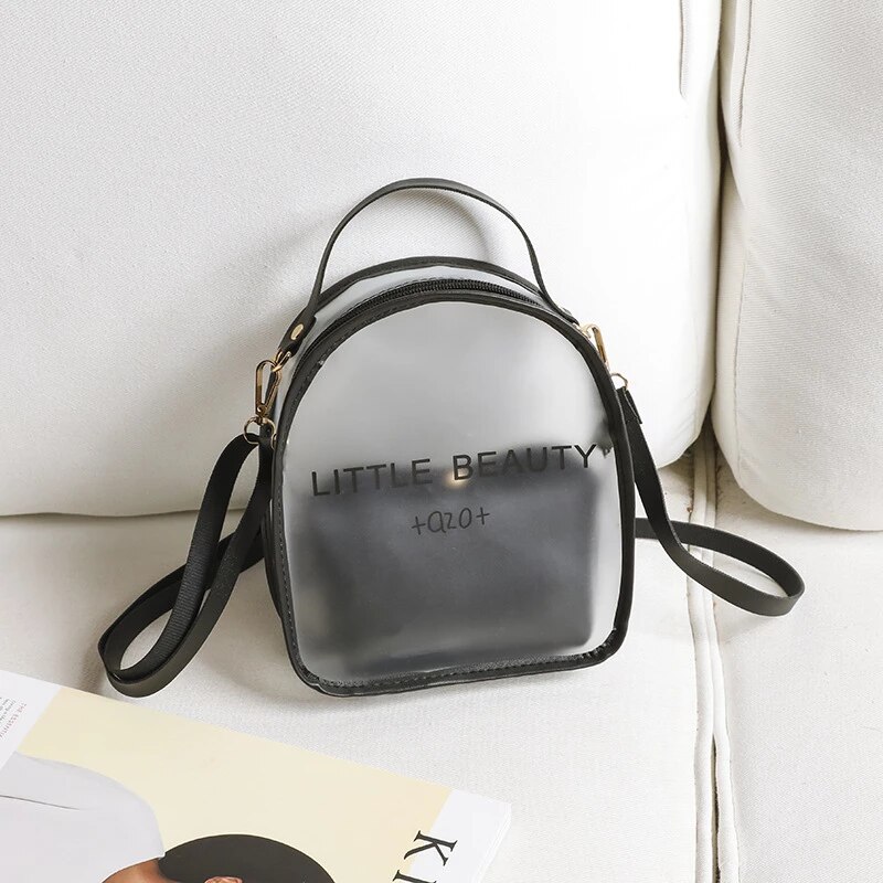 Sac à dos transparent Top avec pochette intérieure 2en1 tendence 2023 - Image 2