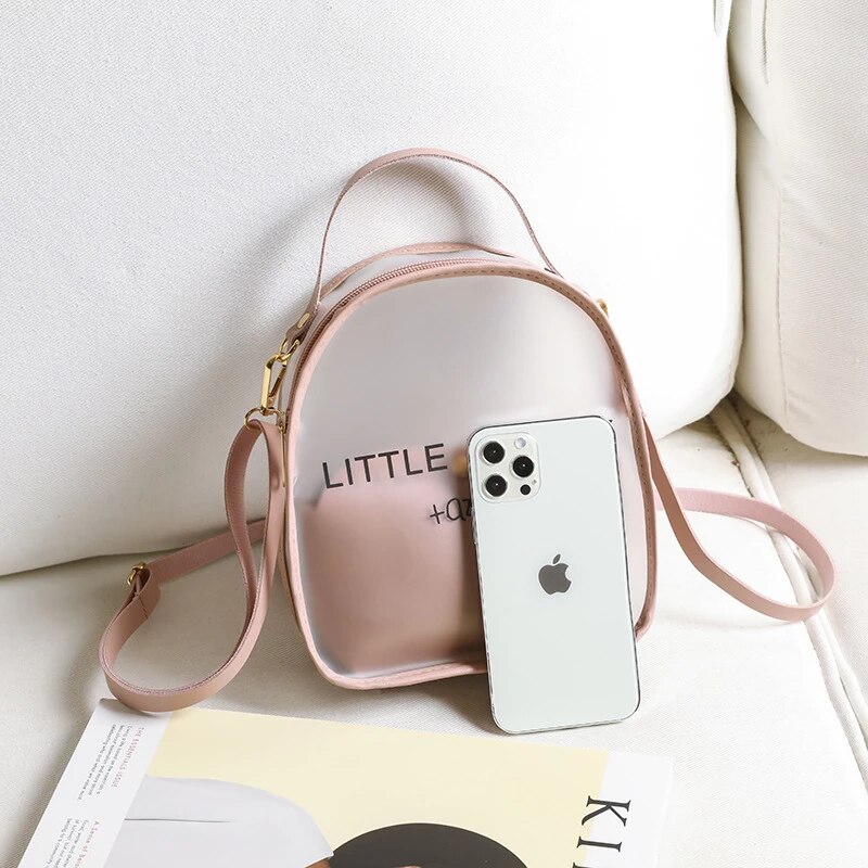 Sac à dos transparent Top avec pochette intérieure 2en1 tendence 2023 - Image 3