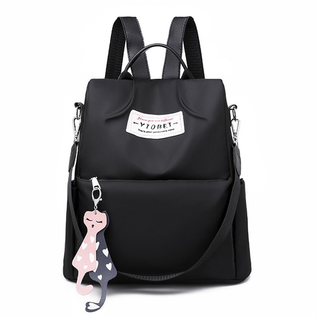 Sac à dos oxford Antivol étanche Pour Femme – Noir - Image 4