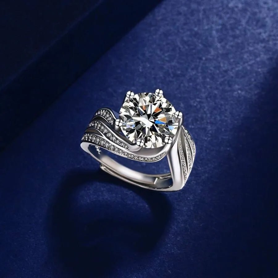 Bague de Luxe Moissanite – Pour Femmes Uniques - Image 2