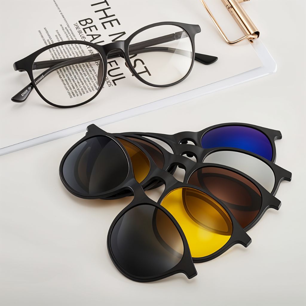 Lunette 6 En 1 2231A Optique / Soleil / Nuit - نظارات شمسية مغناطيسية - Image 1
