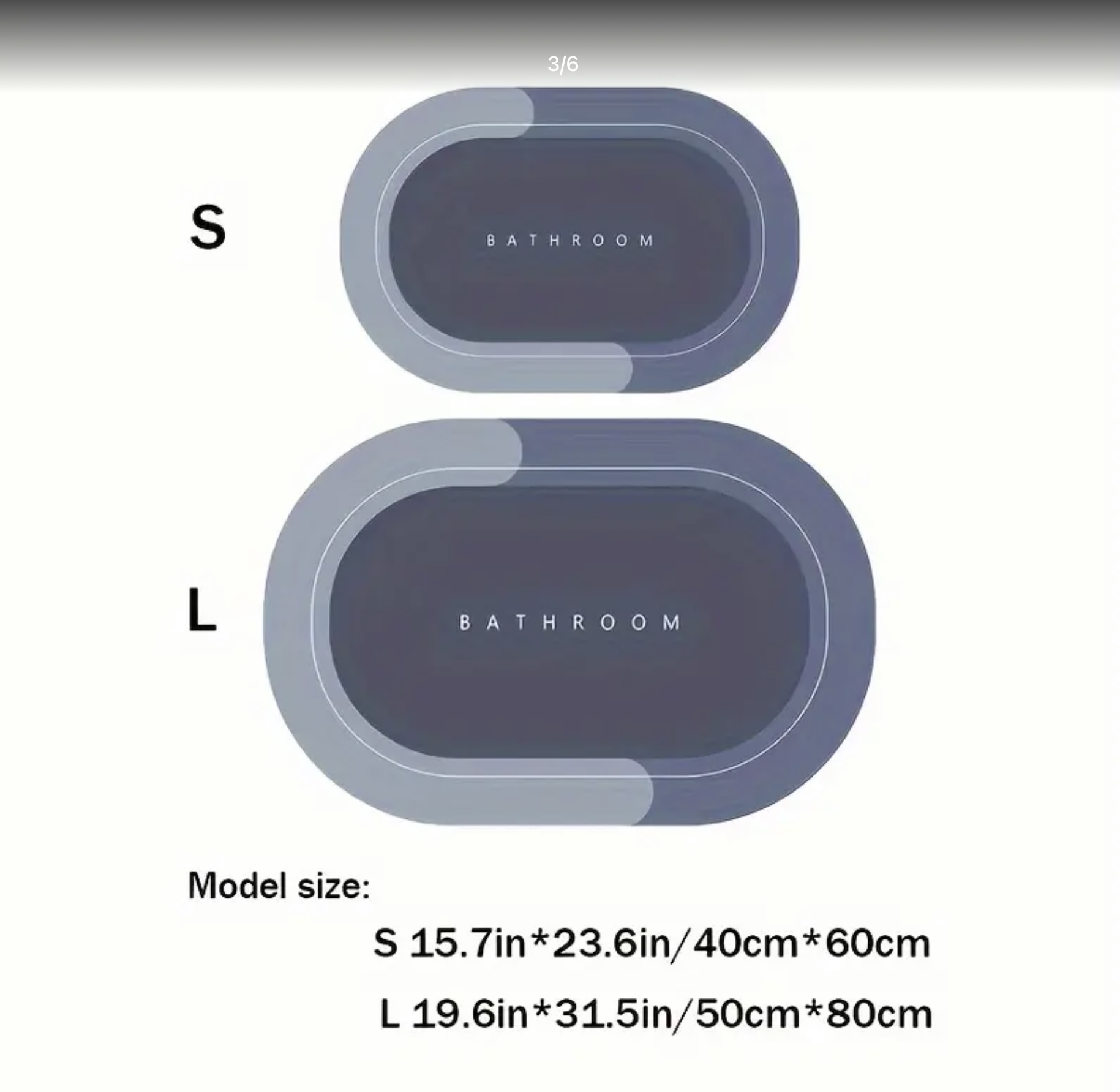 Tapis salle de bain ovale 2 pièces  - Image 2