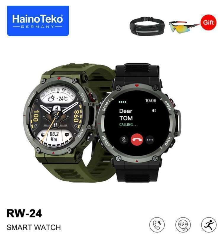 ساعة ذكية من Haino teko ألمانيا RW24 رياضية ذكية مع حزامة الخصر و نظارات الشمسية الرياضية - Image 2