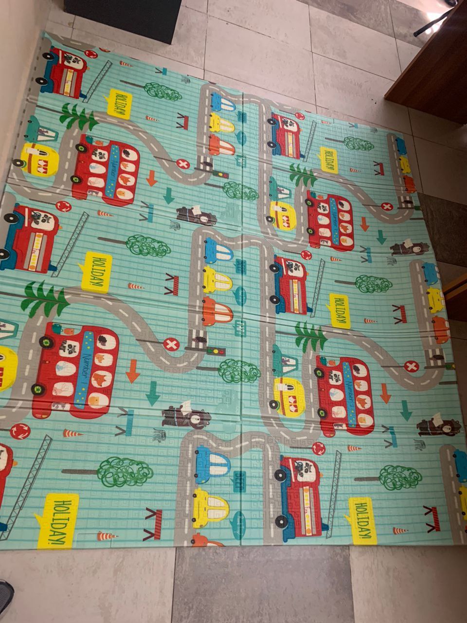 Tapis de jou pour bébé pliable mousse XPE double face imparmeable - Image 1