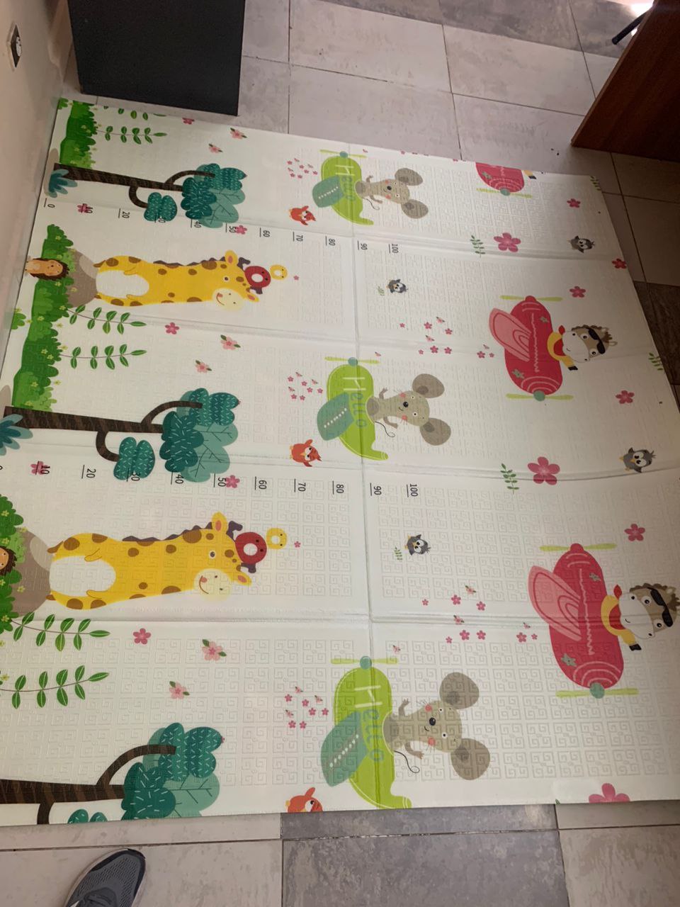 Tapis de jou pour bébé pliable mousse XPE double face imparmeable - Image 2