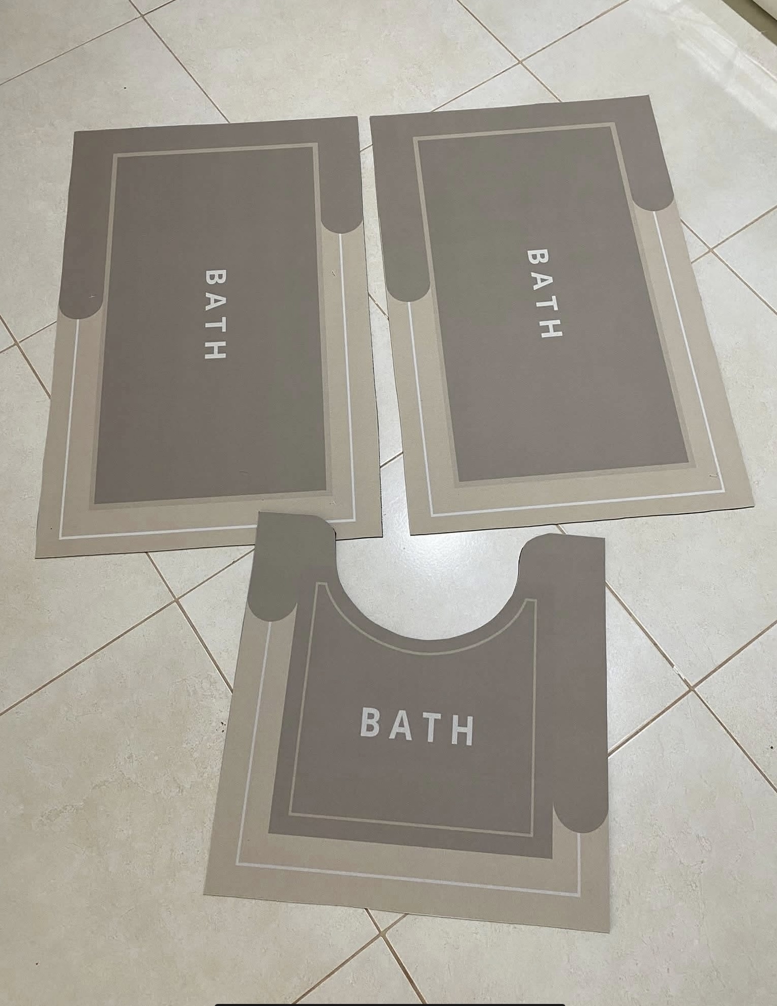 Tapis anti dérapant salle de bain 3pieces - Image 3