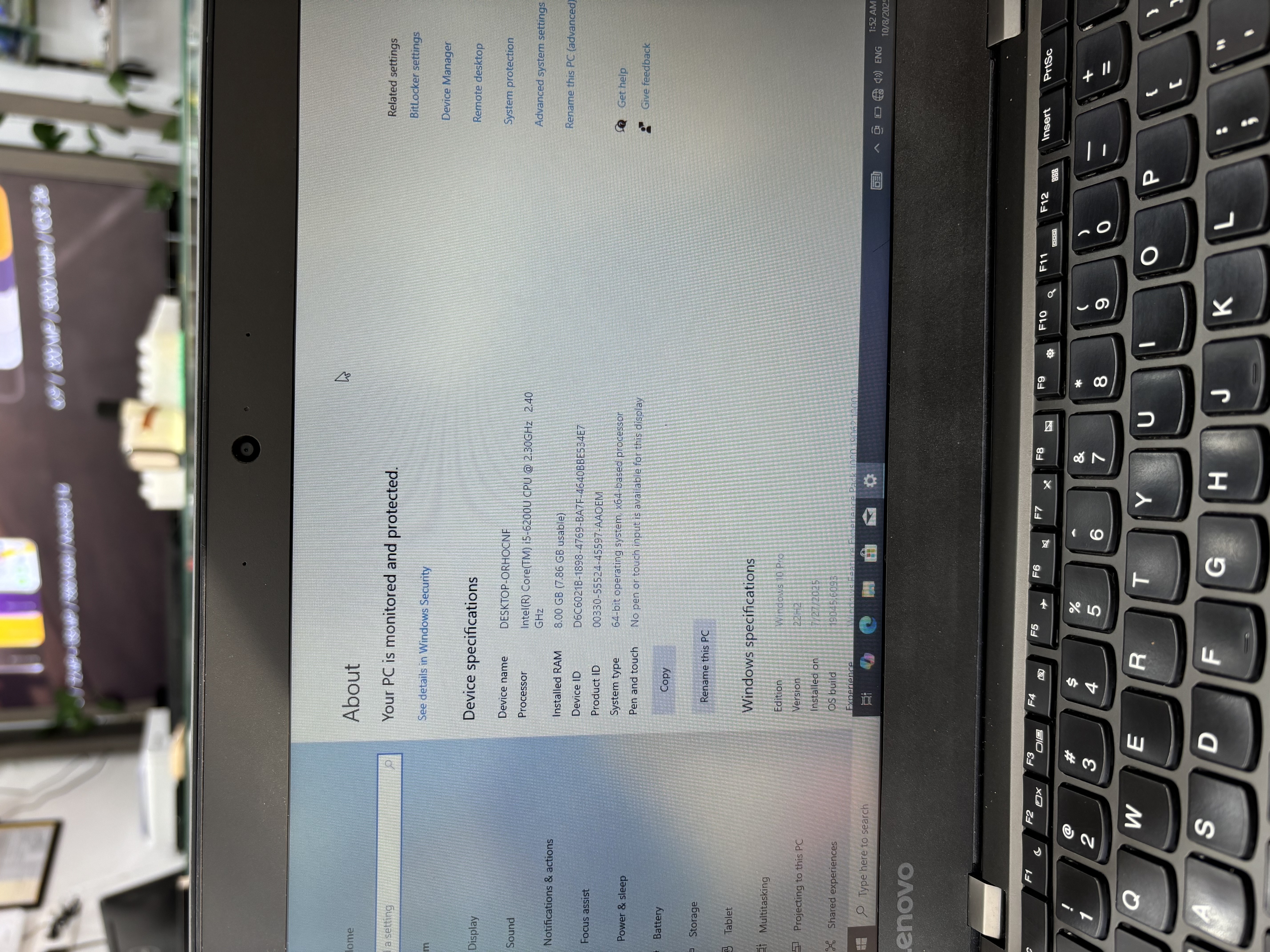 Laptop lenouvo i5 (6eme ) +(pochette chargeur 🎁) - Image 3