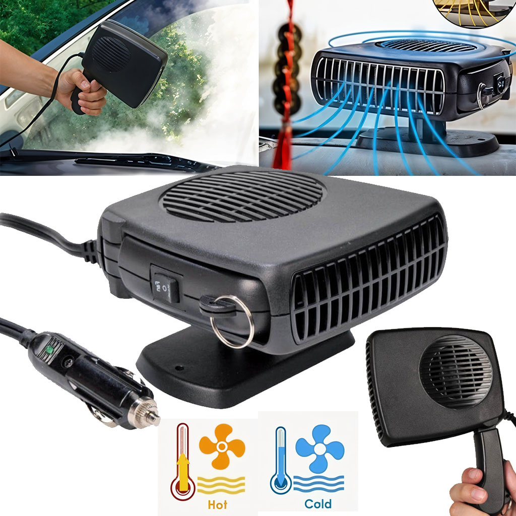 Chauffage Dégivreur Pare-brise de voiture électrique Portable 2en1 – مزيل الضباب في السيارة  - Image 2