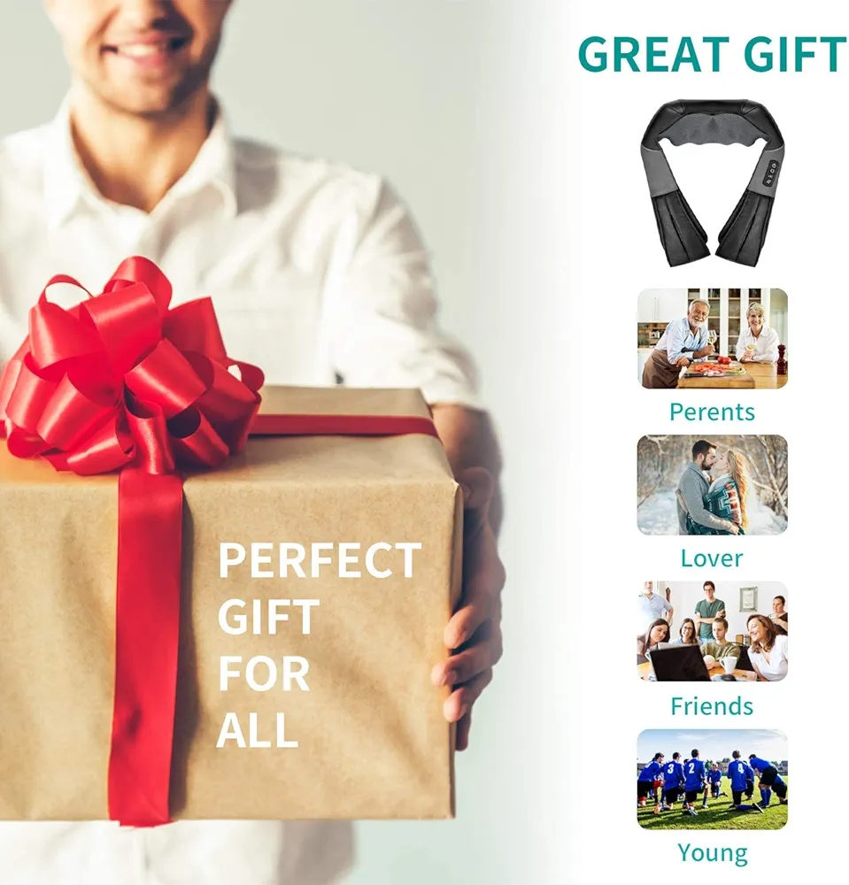  Ceinture Châle 3D Chauffante À Infrarouge, Masseur De Corps Relaxation Shiatsu - Image 4