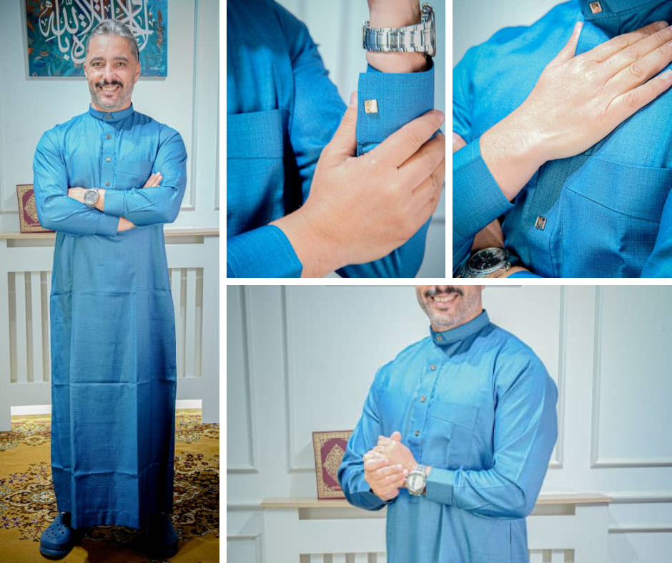 ثوب رجالي رسمي فاخر بتصميم أنيق وخامة مريحة - Image 1