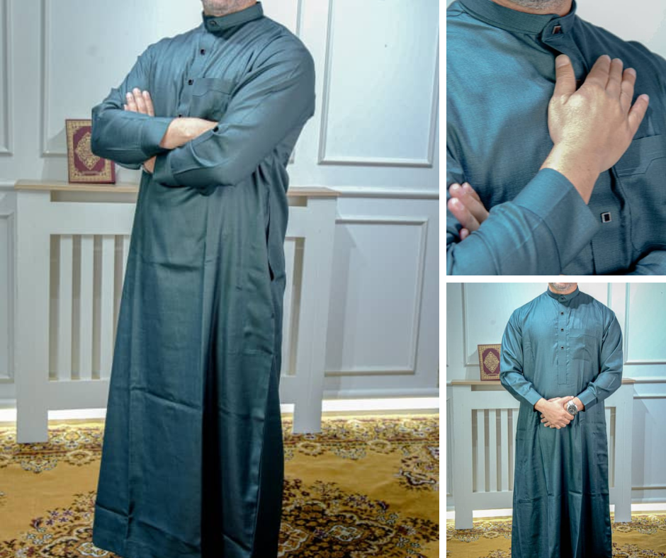 ثوب رجالي رسمي فاخر بتصميم أنيق وخامة مريحة - Image 2