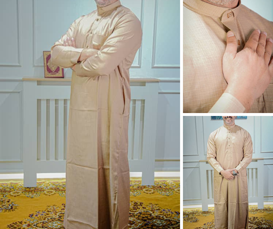 ثوب رجالي رسمي فاخر بتصميم أنيق وخامة مريحة - Image 3