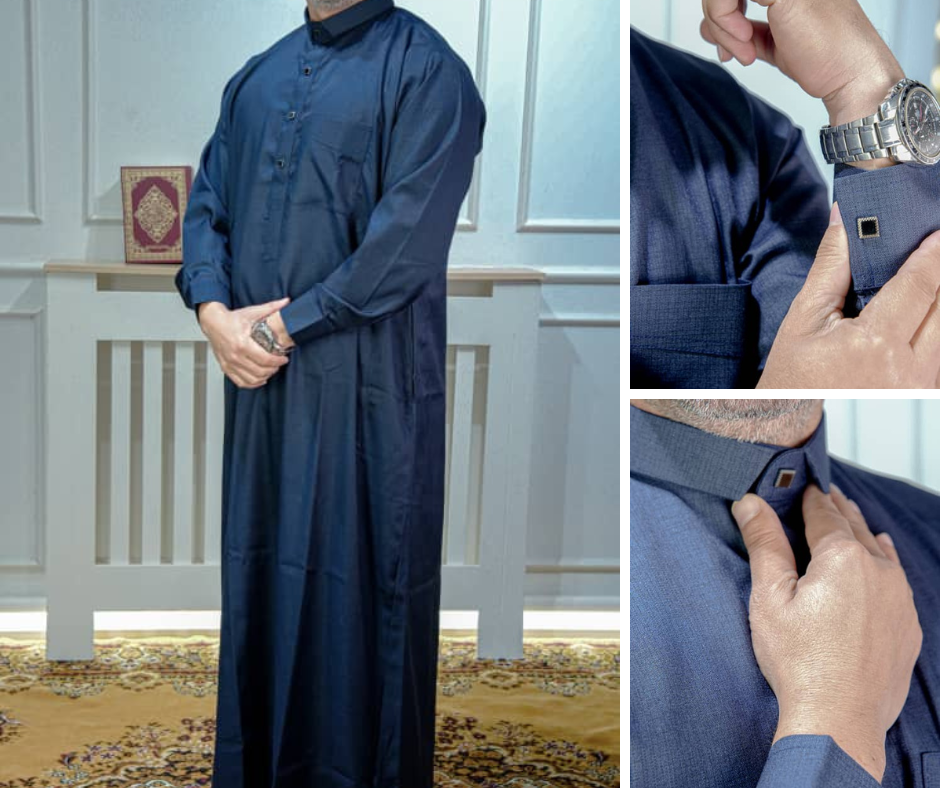 ثوب رجالي رسمي فاخر بتصميم أنيق وخامة مريحة - Image 4