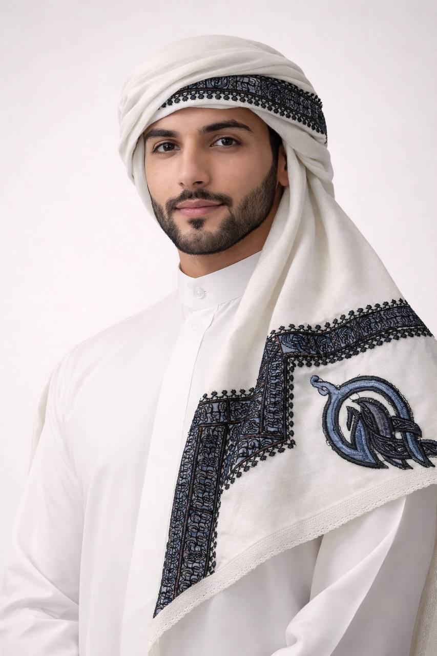 شماغ المطروز اليمني 